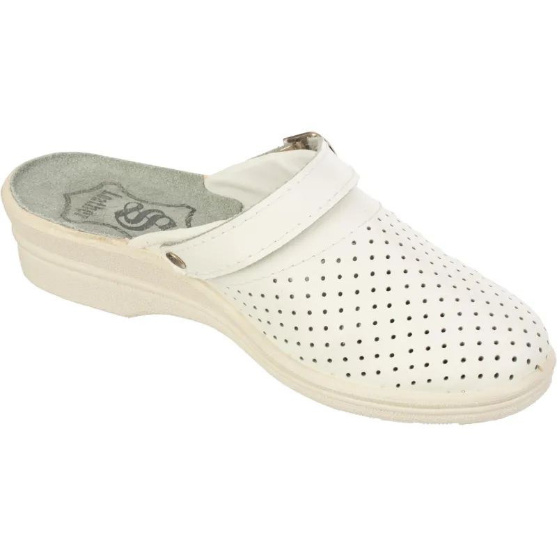 Сабо жен.нат.кожа цв.белый(р.35) (4-12-7)