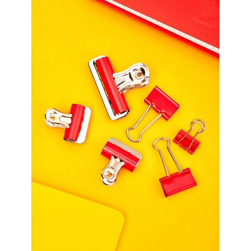 Зажимы для бумаг 19мм 12шт./уп. Комус цветные, картон