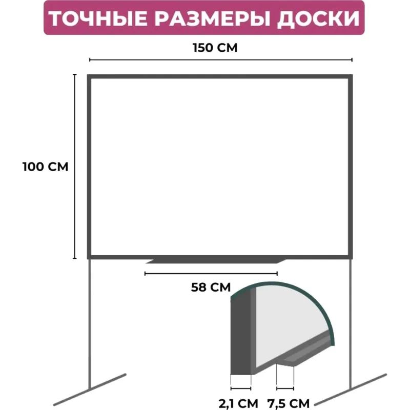 Доска магнитно-маркерная поворотная Attache Economy Twist 100х150 ПО-15Ф