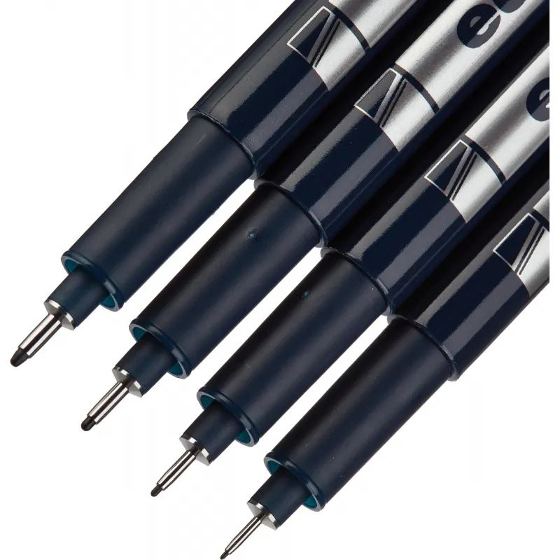 Набор линеров EDDING E-1880/4S (0.25,0.35,0.5,0.7) набор 4 шт. черный д/че