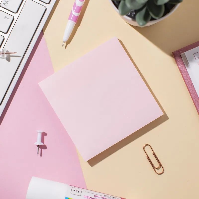 Стикеры ATTACHE с клеев.краем 76х76 розовый 100л