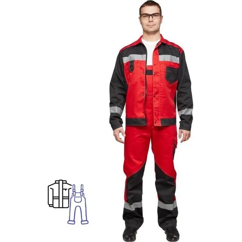 Костюм летний муж л21-КПК крас/чер (р.60-62) 182-188 (серия Л)