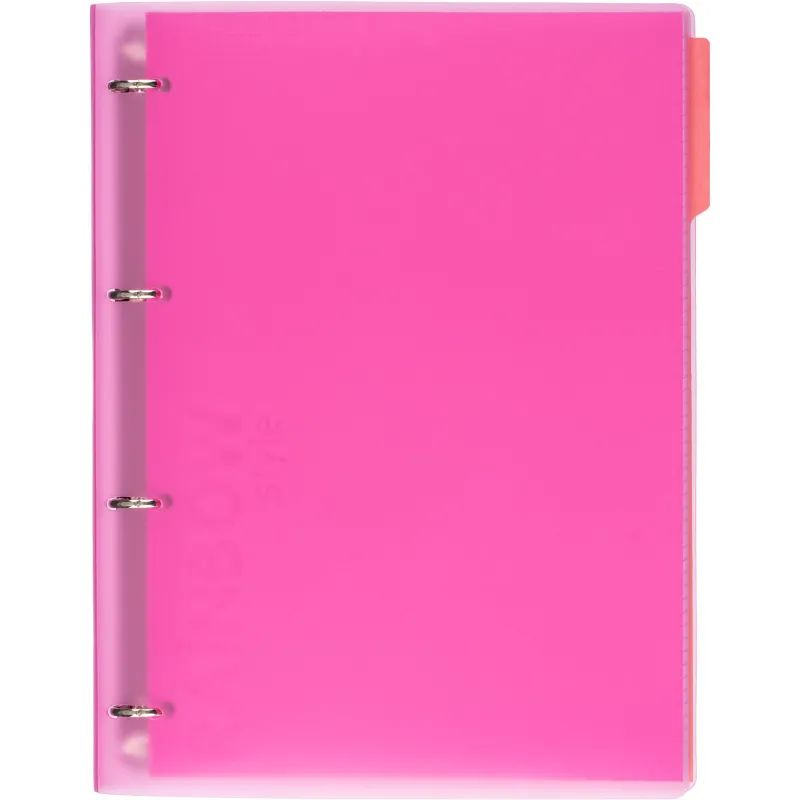 Бизнес-тетрадь Attache Rainbow Style А4 на кольцах, смен.блок, розов