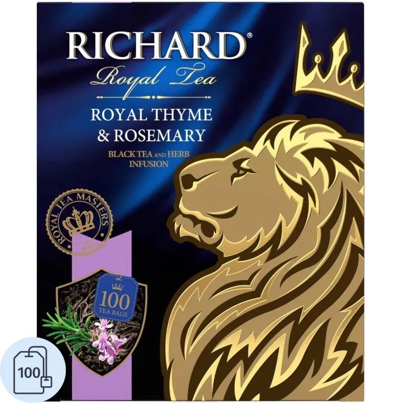 Чай Richard Royal Thyme&Rosemary черный, 100 пакетиков 13938