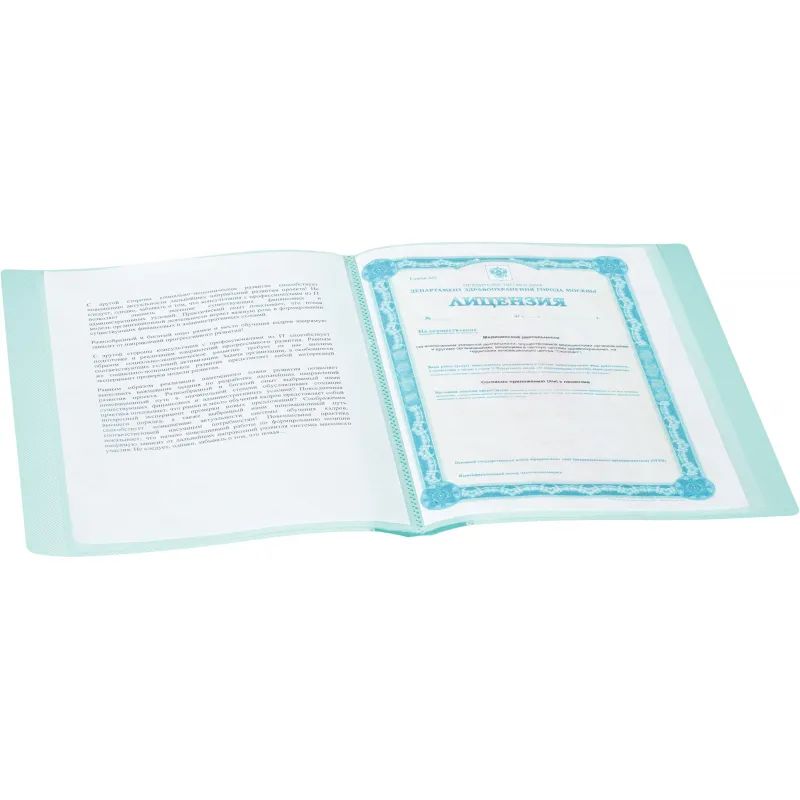 Папка файловая 20 файлов Attache Diagonal зеленый