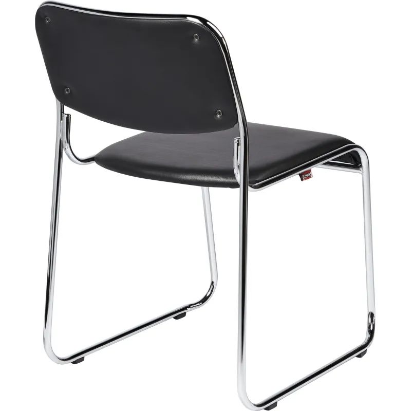 Стул BN_TQ_Стул Echair-802 VP к/з черный,без подл., хром