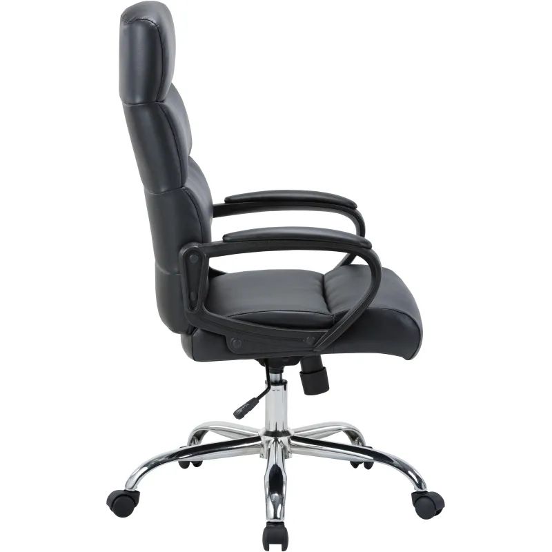 Кресло BN_U_EChair-679 TR рецикл.кожа черный, хром