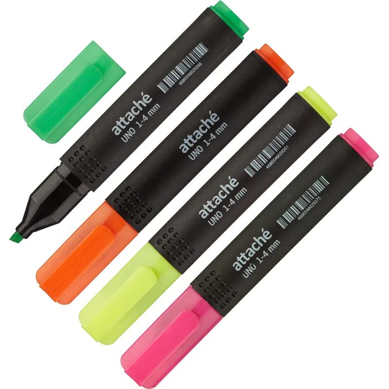 Набор текстовыделителей Attache Economy Uno 1-4мм набор 4цв