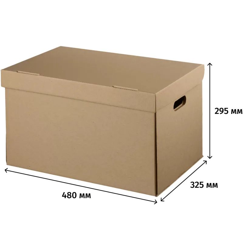 Короб архивный ДЕЛОПРОИЗВОДСТВО 480х325х295, Т22, уп 5 шт.