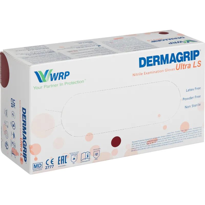 Перчатки нитрил., нестер., н/о,Dermagrip Ultra LS (M) 100 пар D1102-24