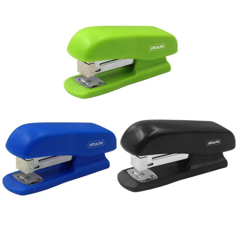 Степлер Attache Eco до 20 лист, цв. в ассорт. (черн,синий,зел), №24/6, 26/6
