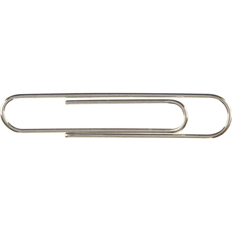 Скрепки KORES с отгибом,никелированные, 50 мм, негофрированные,100шт/уп