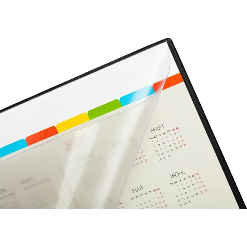 Коврик на стол Attache 59x38см с прозрачным листом календарь на текущий год