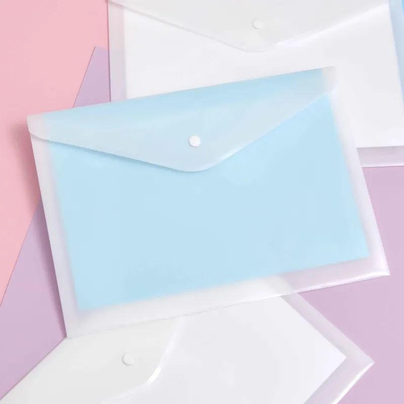 Папка-конверт на кнопке КНК 180 матовый 10шт/уп