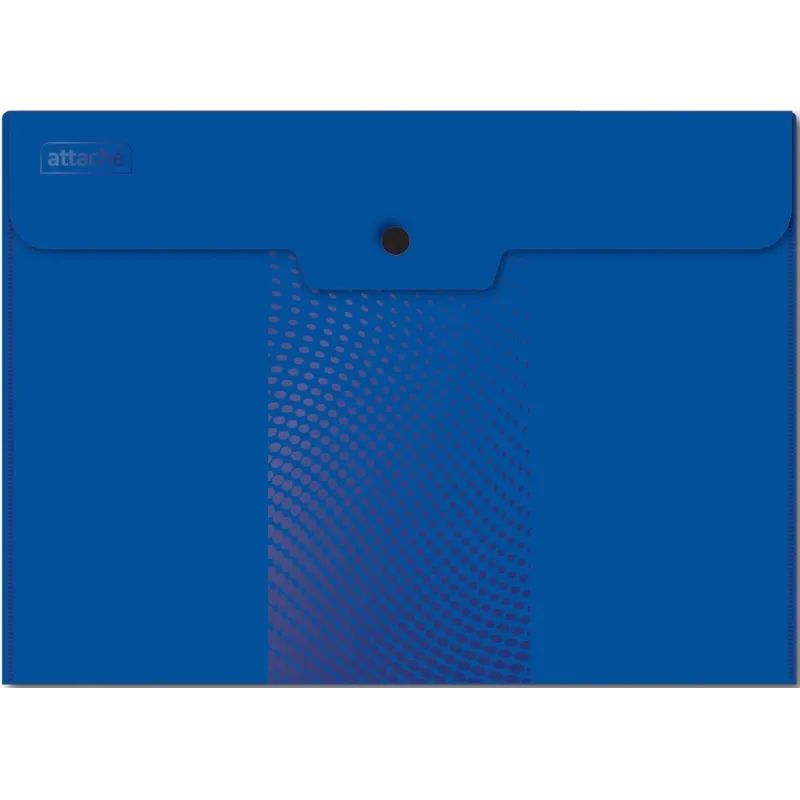 Папка-конверт на кнопке А4, 180мкм, Attache Digital ассорти, 6 шт.уп