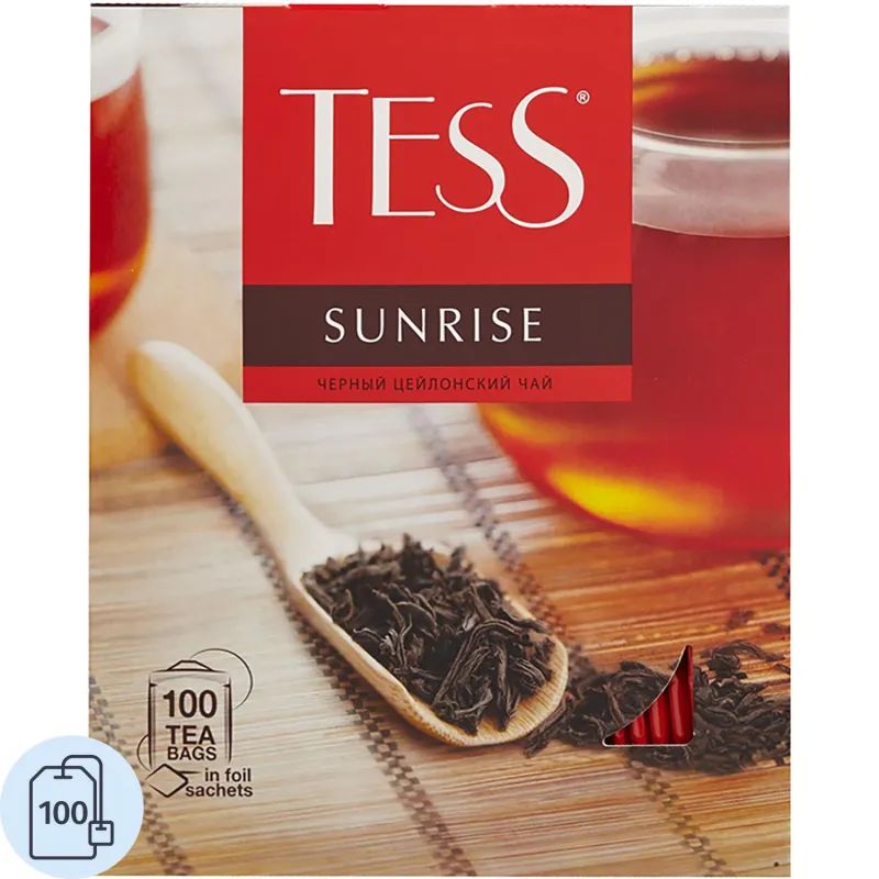 Чай TESS Санрайз черный 100 пак/уп