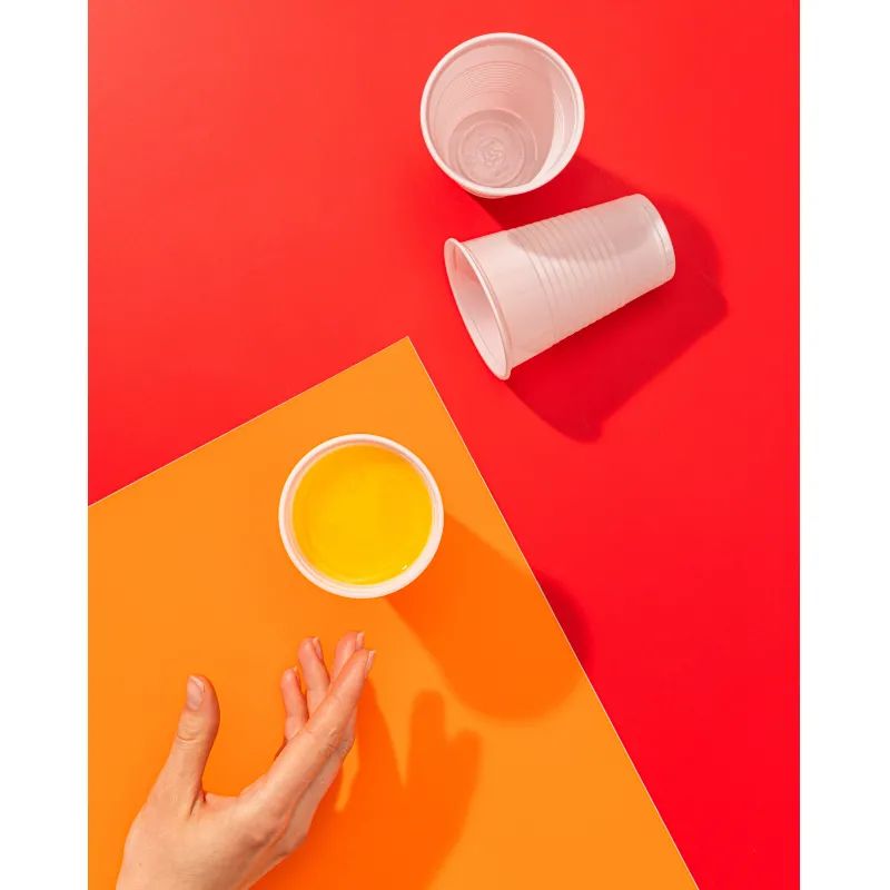 Стакан одноразовый 200мл белый для хол/гор., эконом, КОМУС ПП 100шт/уп