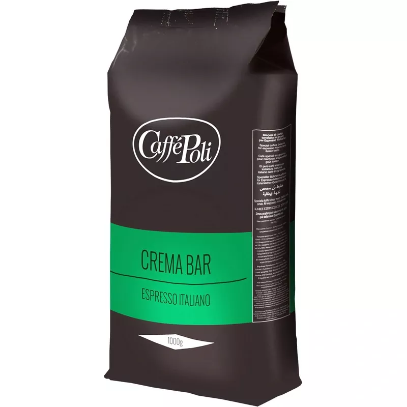 Кофе в зёрнах Caffe Poli Crema Bar 1 кг (пакет)