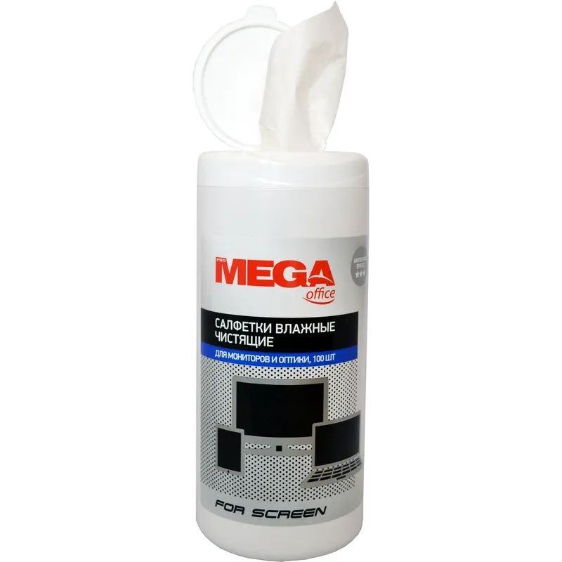 Салфетки д/экранов Luscan, туба, 100 шт, 130х170