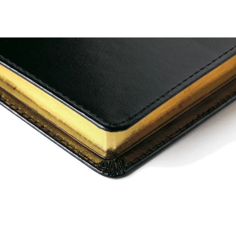 Ежедневник полудатированный черный,кожа,A5,1,208 л.,Br.V.PROFY 3-073/02