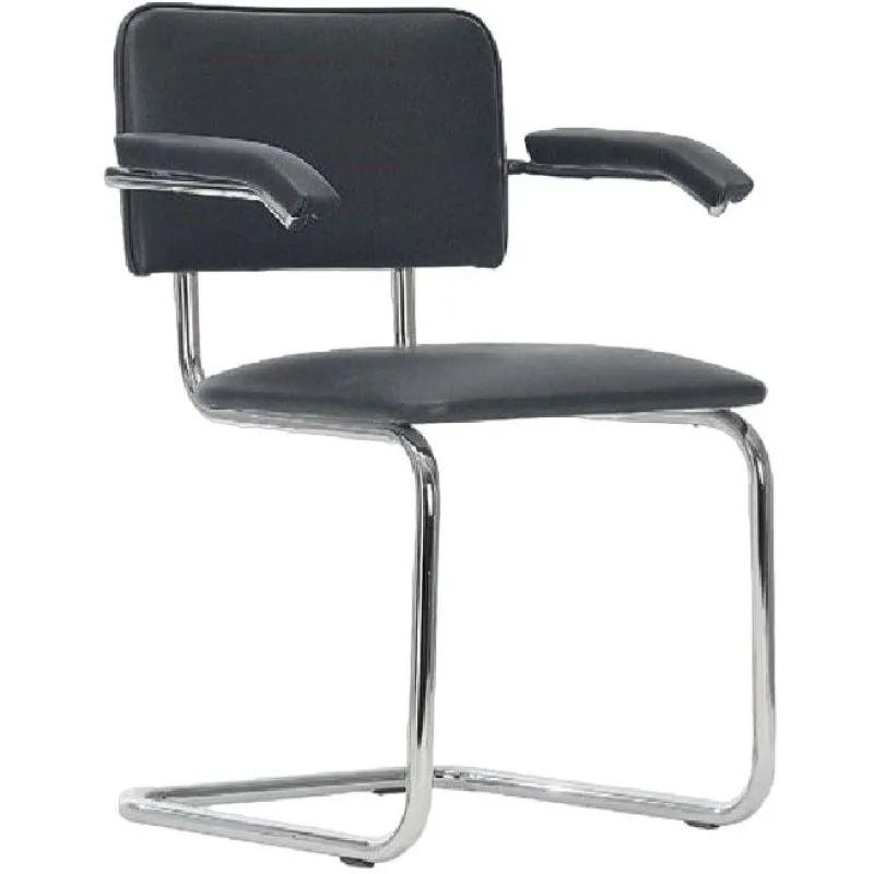 Стул UP_конференц Silwia Arm (Сильвия АРМ) каркас хром, к/з чёрный Z11