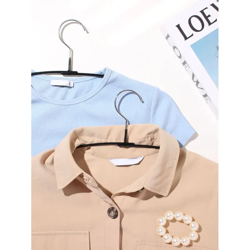 Вешалка-плечики WW_Attache MHT001/MHP048 мет,пер,покр.ПВХ,р48-50 чер УП10шт