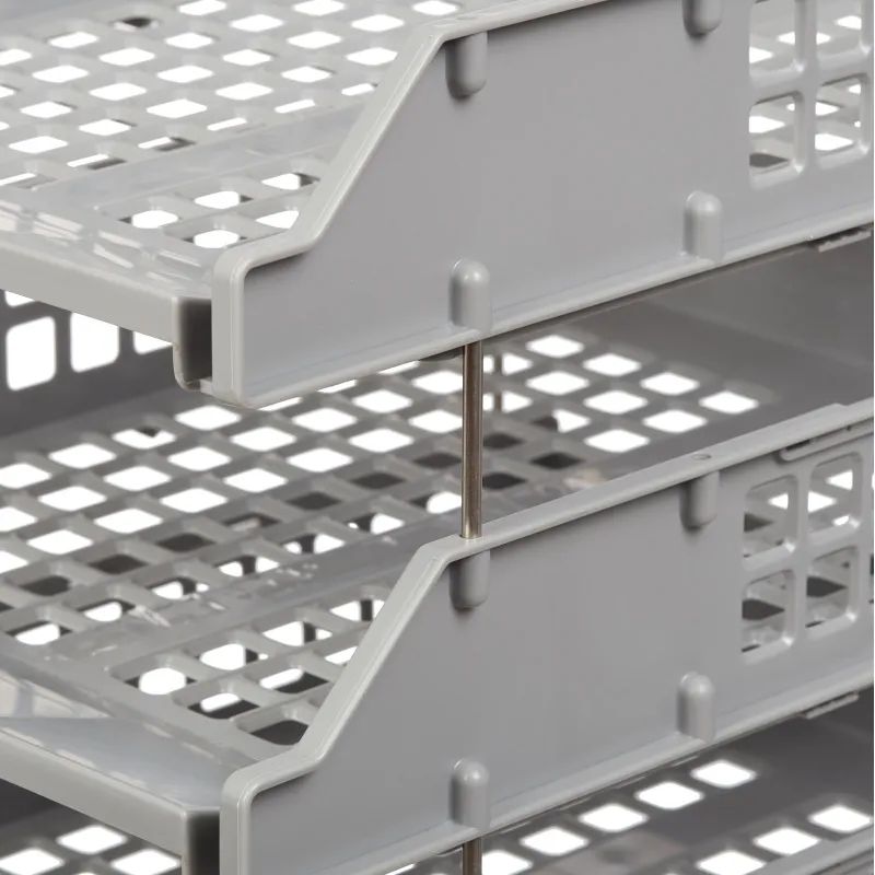 Лоток горизонтальный СТАММ STRONG 3 шт. гориз.на металл.стержнях серый