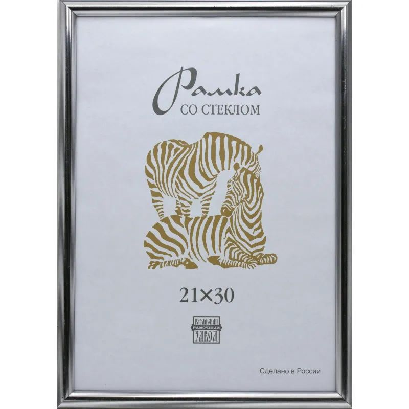 Рамка пластиковая А 4 серебряного цвета 513