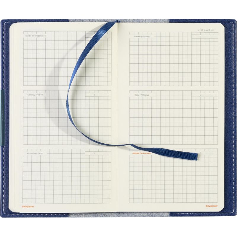 Еженедельник недатированный А6  METROPOL  (СИНИЙ) 3-492/01