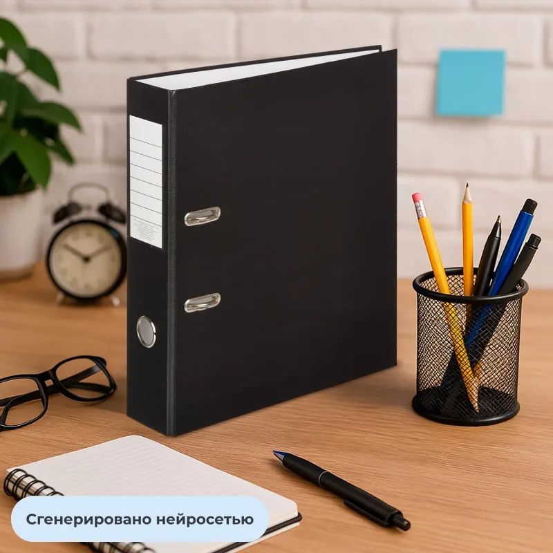 Папка-регистратор Attache Economy, 75мм, 10шт/уп, черный,ПБП1,карм.кор