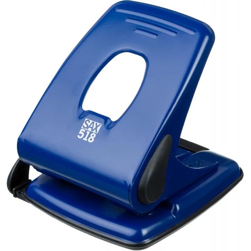 Дырокол SAX 518 до 40л., металл, с лин., синий, Австрия-Венгрия