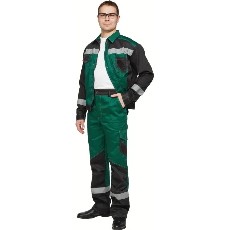 Костюм летний муж л21-КБР зел/чер (р.52-54) 182-188 (серия Л)