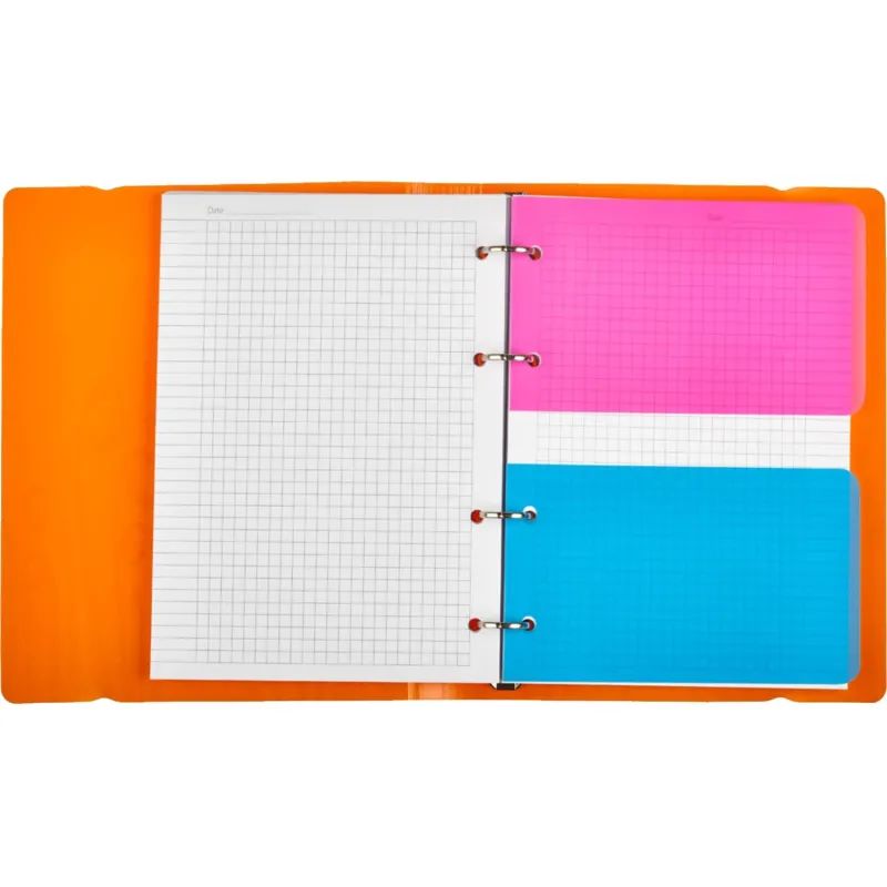 Бизнес-тетрадь А5,120 л,пласт обл,на рез,с разд, ATTACHE FANTASY,оранж