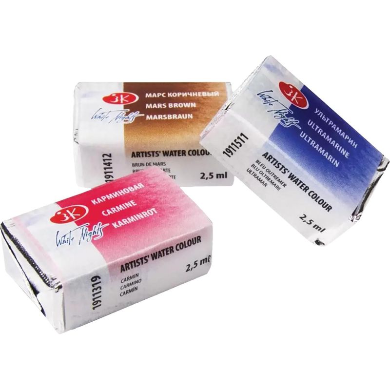 Краски акварельные Белые ночи 36цв кюветы 1942258