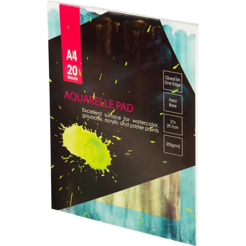 Альбом для акварели Kroyter 20л,А4,склейк,блок ГОЗНАК,200гр,тв.подлож,05664