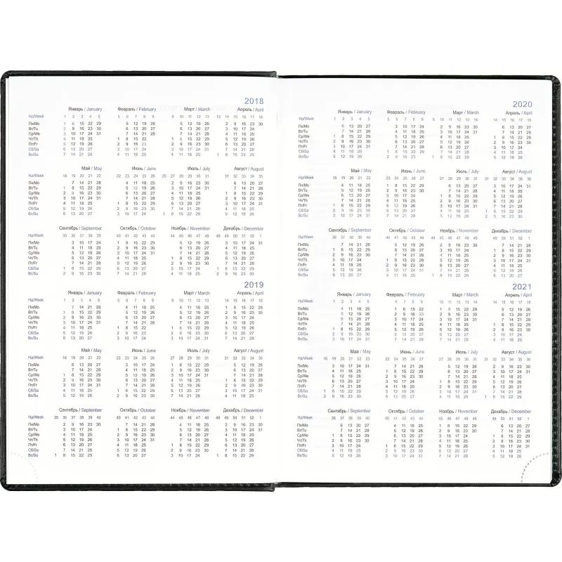 Ежедневник недатированный черный,А5,148х218мм,176л,ATTACHE ВИВА