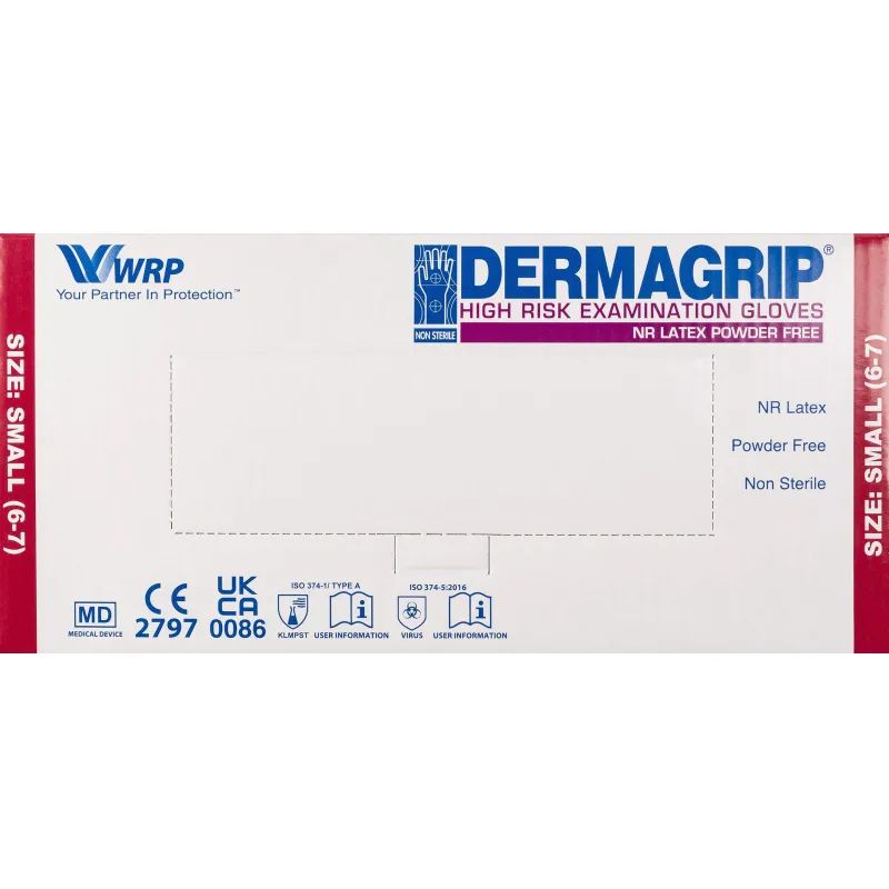 Перчатки мед.смотров. латекс.,нестер.,н/о, Dermagrip High Risk(S) 25 пар,ПС