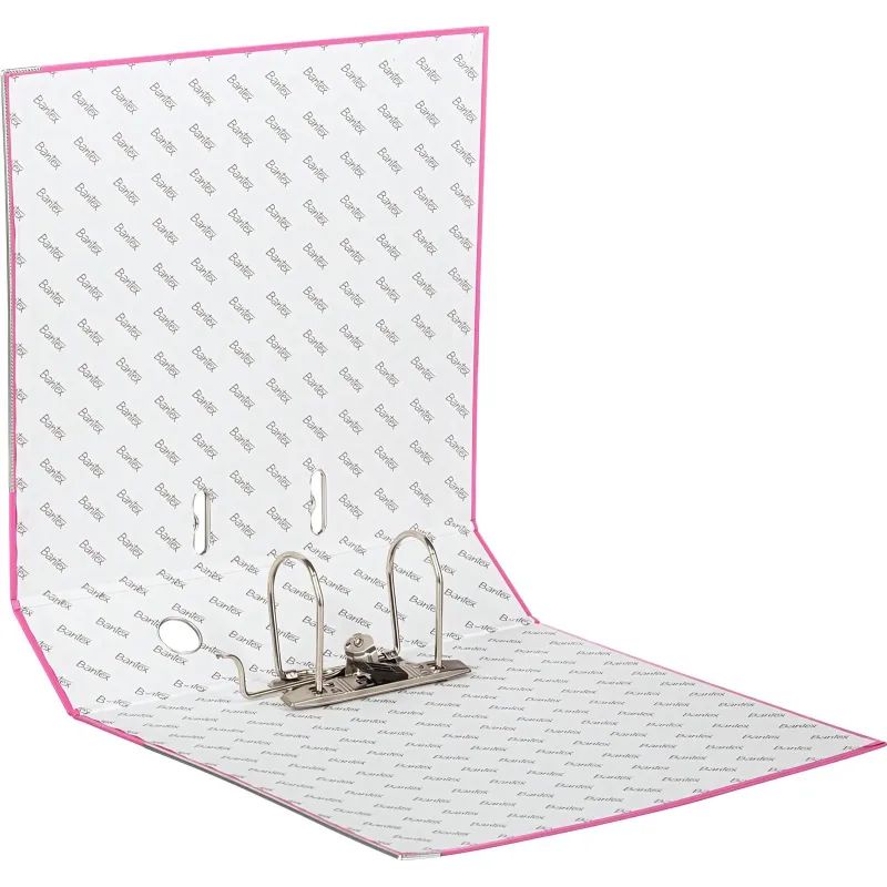 Папка-регистратор ECONOMY PLUS 80мм, фуксия, ПБП1, карм.кор.,мет.уг