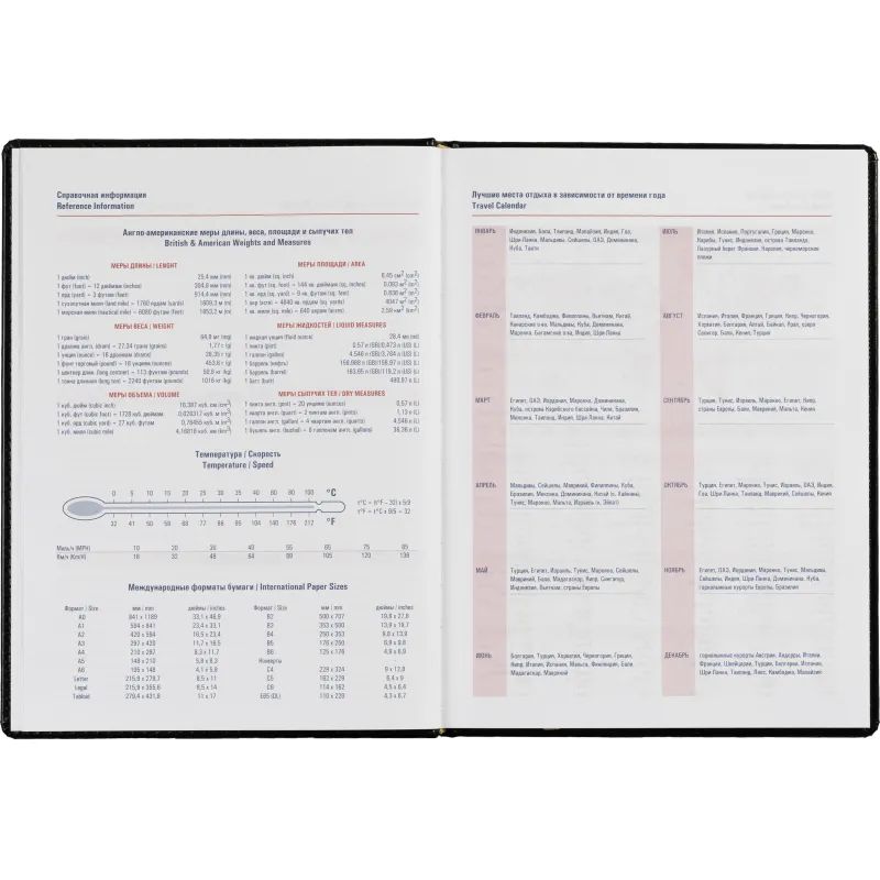 Еженедельник недатированный черный, А4, 195x265мм, 72 л, ATTACHE Каньон