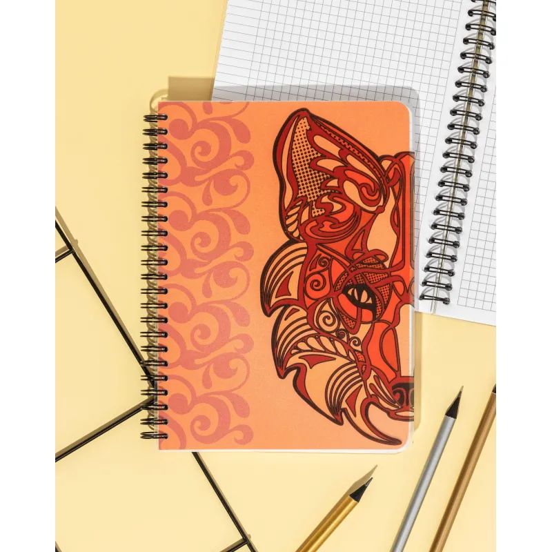 Тетрадь общая №1 School Лиса 96л., пластиковая обл., запечат.лист, пружина