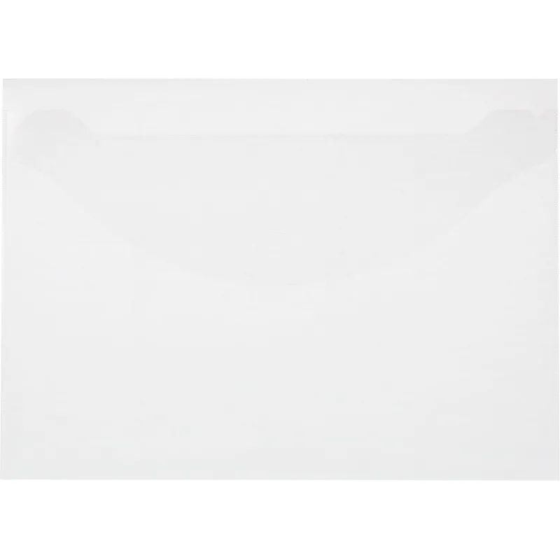 Папка-конверт с клапаном 180 прозрачный 10 шт/уп