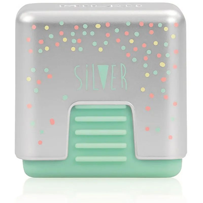 Ластик каучуковый Milan Silver в пластиковом чехле CMMS430SL, цв в асс (ДС)