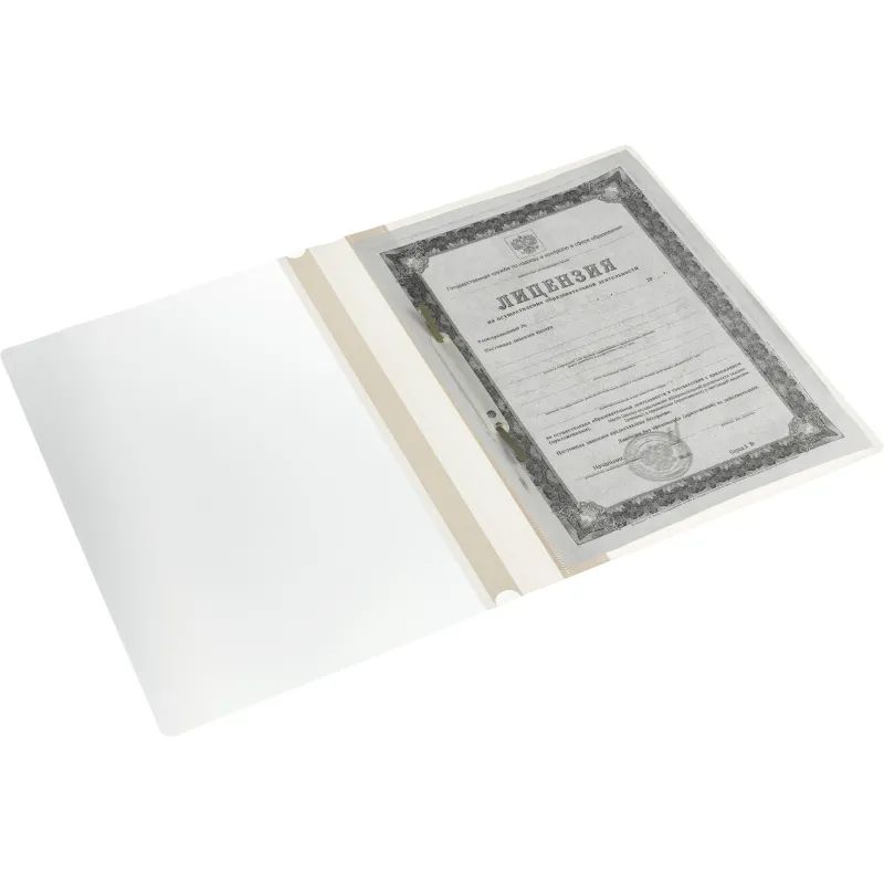 Скоросшиватель пластиковый A4 Attache серый 10шт/уп Россия