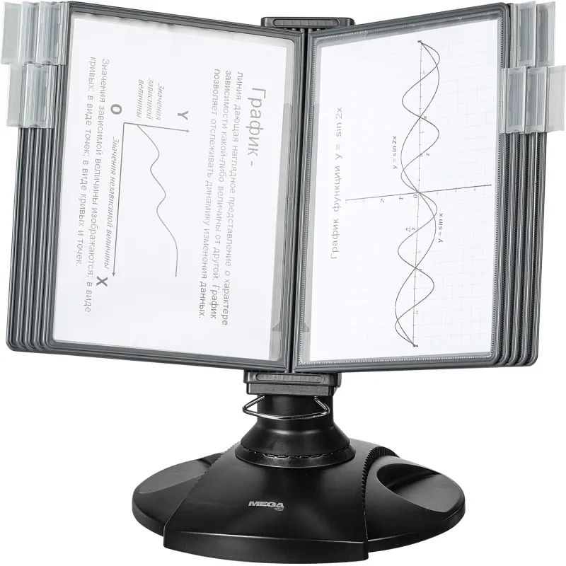 Демосистема настольная Promega office FDS008 вращ. пластик 10 пан.,черный