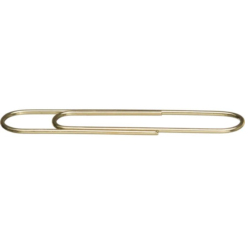 Скрепки Attache омедненные, 50 мм,негофрированные, золотистые, 50 шт/уп