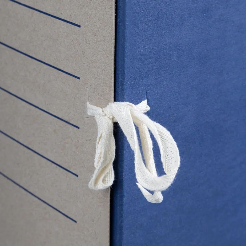 Короб архивный на завязках 150 мм,син