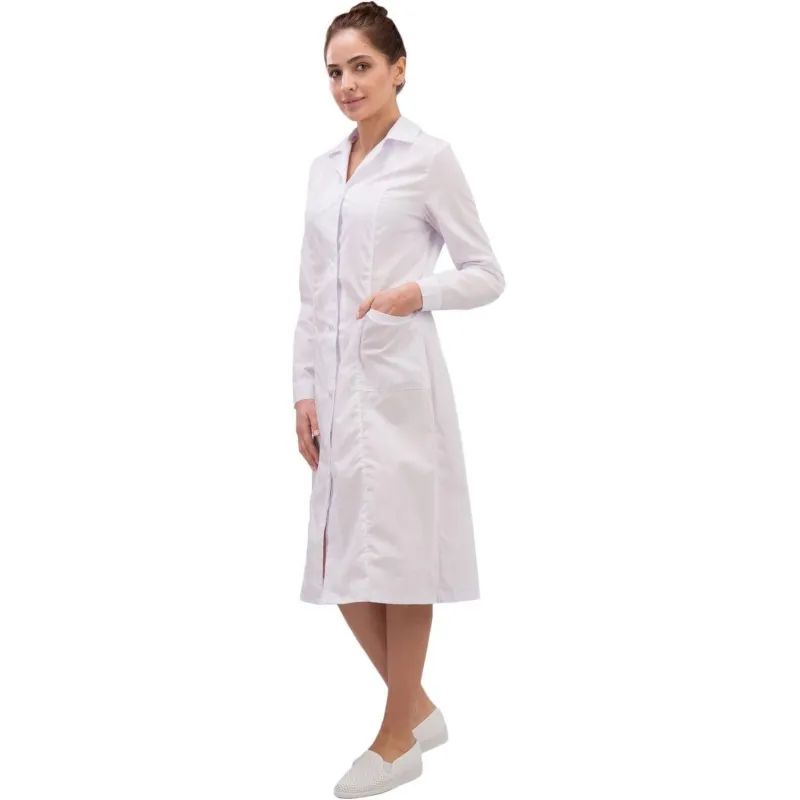 Халат для медицинского персонала жен. м04-ХЛ цв.бел. (р.52-54) 170-176