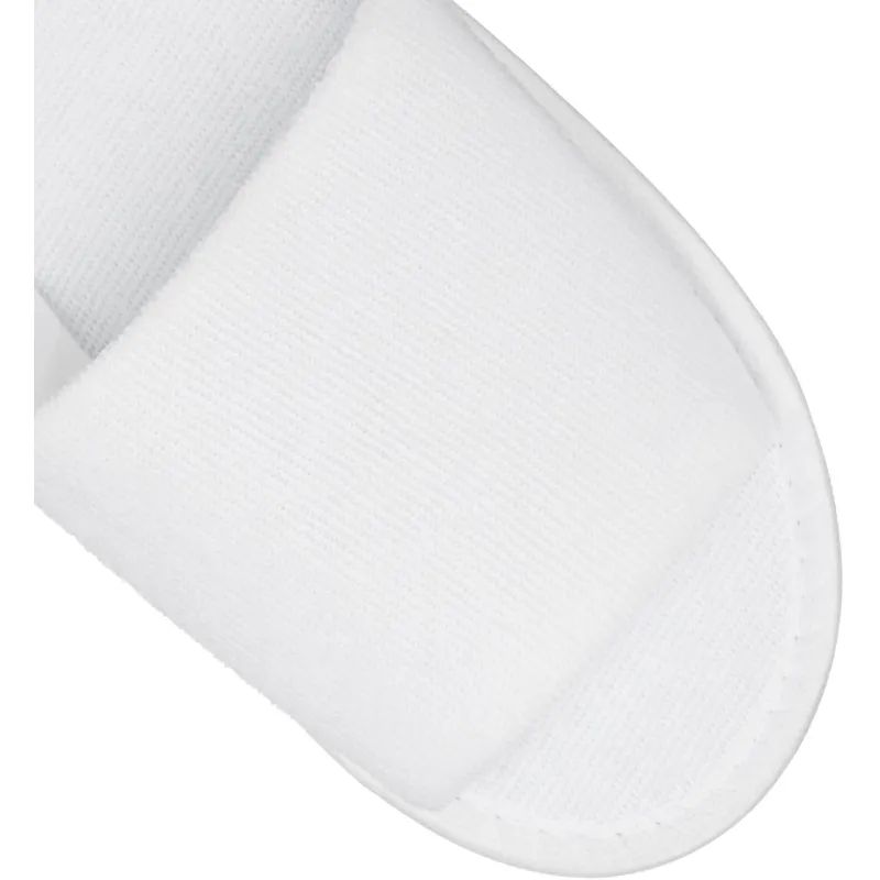 Тапочки одноразовые махровые Luscan с откр мысом,подошваЭВА3мм,бел100пар/уп