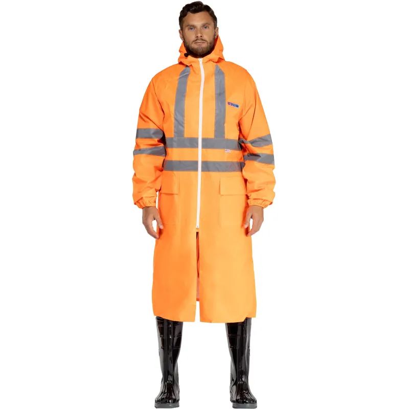 Плащ влагозащитный сигнальный ПВХ Ext-V орж СОП 48-50/182-188