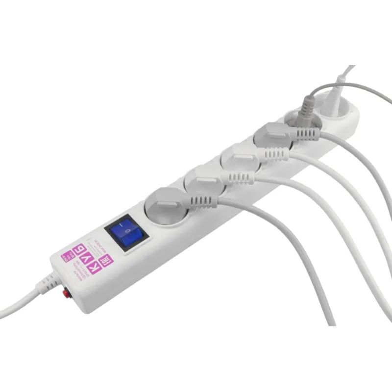 Сетевой фильтр Power Cube 3м (6 розеток) 16А белый(SPG(5+1)-16B-3М)